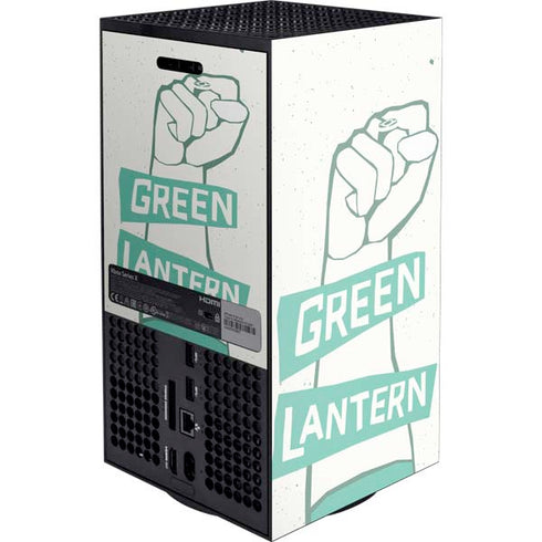 DC Comics Green Lantern Power Fist XBox Series X Digital Edition Console Skin